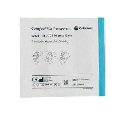 Coloplast Comfeel Plus Transparent Dressing 10cm X 10cm 33533