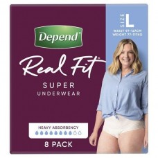 Depend Real Fit Super Underwear For Women Large 97 - 127cm 1320ml Nude 19646 8/Pkt