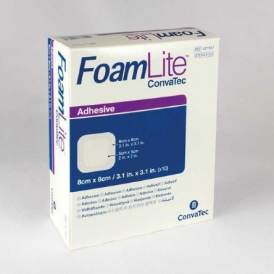 Convatec FoamLite™ Adhesive Wound Dressing 8cm x 8cm 421557