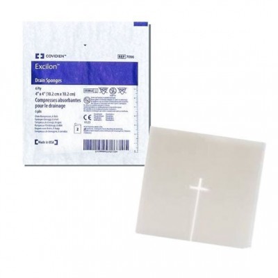 Kendall Excilon Drain Sponge 10cm Sterile 2/Pkt  - 7086