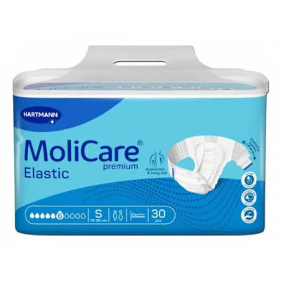 Molicare Premium Elastic 6 D Small Waist 70 - 90 Cm Unisex 1667ml 165271