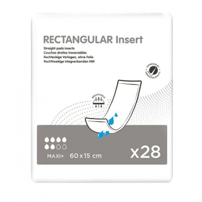 Ontex Rectangular Pad Maxi Insert  Unisex 60 x 15cm 1050ml Pk28 (59156000280)