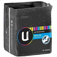 U By Kotex Ultra Thin With Wings Regular 230mm Female With Wings White 91416