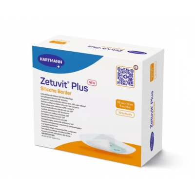 Zetuvit Plus Silicone Border Dressing 10cm x 10cm 413901