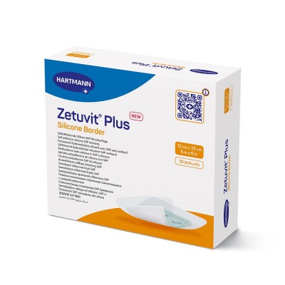 Zetuvit Plus Silicone Border Dressing 15cm x 15cm 413903