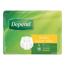 Depend Brief Super Plus Large Waist 120 150cm Unisex 4300ml Yellow 17390 Depend Brief Super Plus Large Waist 120 150cm Unisex 4300ml Yellow 17390