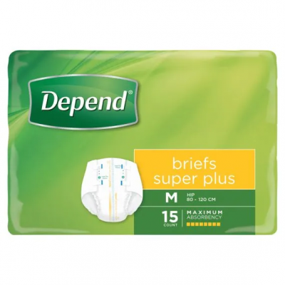 Depend Brief Super Plus Medium Waist 80 120cm Unisex 3520ml Yellow 17410 Depend Brief Super Plus Medium Waist 80 120cm Unisex 3520ml Yellow 17410