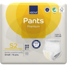 Abena Pants S2 Small Waist 60 90cm Unisex 1900ml White/ Yellow Stripe 16/Pkt SA1000021319 