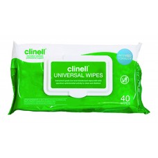 Clinell Universal Sanitising Wipes (Pack Of 40) All Surfaces & Safe On Hands