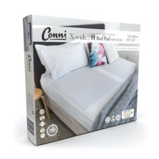 Conni X Wide Dual Bed Pad With Tuck Ins Unisex 2500ml 85cm White