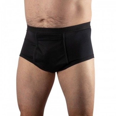 Conni Oscar Mens Brief Small To XXLarge Waist 81CM - 101cm Male 200 Ml Waterproof Black 