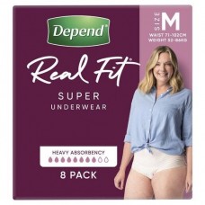 Depend Real Fit Super Underwear For Women Medium Waist  71 102cm 1320ml Nude 19645 8/Pkt