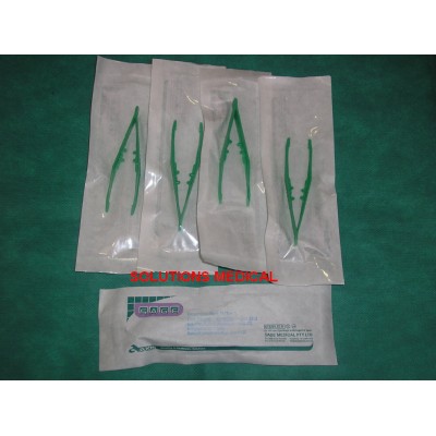 First Aid Disposable Plastic Sterile Individually Sealed Forceps (Pkt 12) Sale Item Exp 11/22