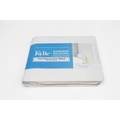 Kylie Mattress Protector Single 1800 X 920 X 200mm Waterproof White Fitted 8357003