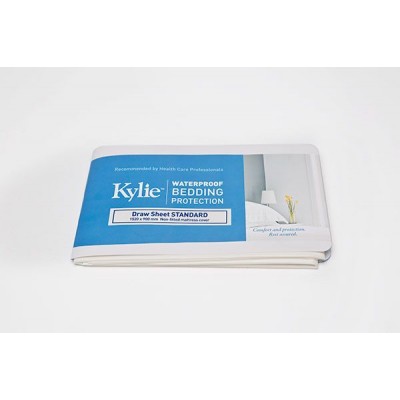 Kylie Draw Sheet Single 90 x 152cm Waterproof White 8357014