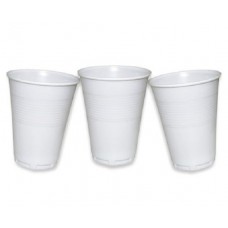 Disposable White Plastic Drinking Cups 200ml, Cafe Bar Parties 1000/box
