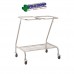 Double Linen Skip Trolley Stainless Steel