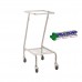 Single Linen Skip Trolley Stainless Steel