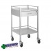 Single Stainless Steel Trolley 1 Draw With Lock