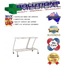 Triple Linen Skip Trolley Stainless Steel