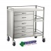 Trolley Stainless Steel Anaesthetic 6 Drawer 90 X 50 X 97cm