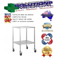 Trolley Stainless Steel Flat Top No Draw No Rails 50 x 50 x 90cm