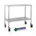 Trolley Stainless Steel Flat Top No Draw No Rails 60 x 50 x 90cm