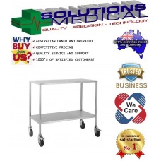 Trolley Stainless Steel Flat Top No Draw No Rails 60 x 50 x 90cm