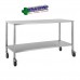 Trolley Stainless Steel Flat Top No Draw No Rails 80 x 50 x 90cm