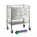 Trolley Stainless Steel Resuscitation 5 Drawer 75 X 50 X 97cm