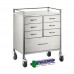 Trolley Stainless Steel Resuscitation 7 Drawer 75 X 50 X 97cm