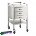 Trolley Stainless Steel 3 Drawer 50 x 50 x 90CM 