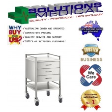 Trolley Stainless Steel 3 Drawer 50 x 50 x 90CM 