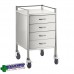 Trolley Stainless Steel 4 Drawer 50 x 50 x 90CM 