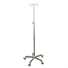 IV Stand Pole Stainless Steel 4 Hook