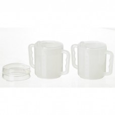 Homecraft Two Handled Cup Mug, 270ml, Pair, with Spout and Splash Lids