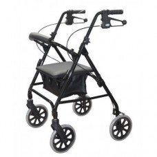 Days Seat Walker With Handbrakes And Backrest, Blue Rollator Mobility