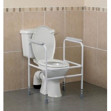 Over Toilet Surround Seat Chair Adjustable Height Steel Powder Coated