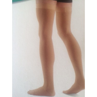 Graduated Compression Stockings Mens Thigh High Beige Closed Toe Size 4 Oppo 1 Pair 