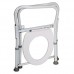 Commode Folding Over Toilet Seat Chair Frame Adjustable Height Powder Coated