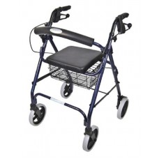 Days Seat Walker With Handbrakes And Curved Backrest, Black Rollator Mobility
