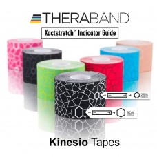 Theraband Kinesiology Tape 5.1cm X 5m Rolls Latex Free Beige Black Blue Sport