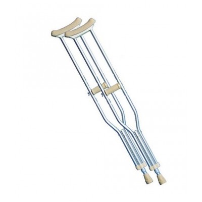 Crutches Aluminium Underarm With Adjustable Height Positions (1 Pair)