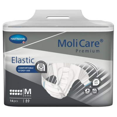 Molicare Premium Elastic 10 Drops Slip Medium 14/Pkt Waist 85 - 120 cm Unisex 3696ml 165672