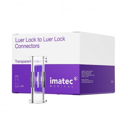 Luer Lock to Luer Lock Connectors (Wide Bore for Fat Transfer) By Imatec Medical