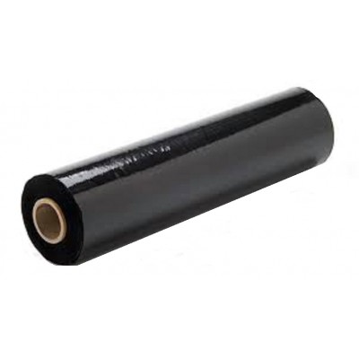 Packaging Black 2" Pallet Film Stretch Wrap 500mm X 383m 23um X1