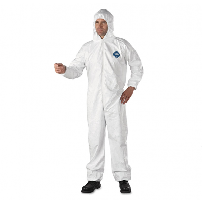 Tyvek Protective Coveralls Disposable Overalls X 1 White (M) Dupont