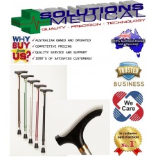 Walking Stick Cane Aluminium Travel Adjustable Heights Light Weight Soft Touch