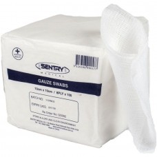 Sentry Gauze Swabs First Aid Woundcare 10cm X 10cm X 8ply (Pkt 100)