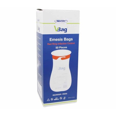 Sick Bags Emesis Vomit Bags Calibrated 1.5 Litre Infection Control Secure Tie 50/Box